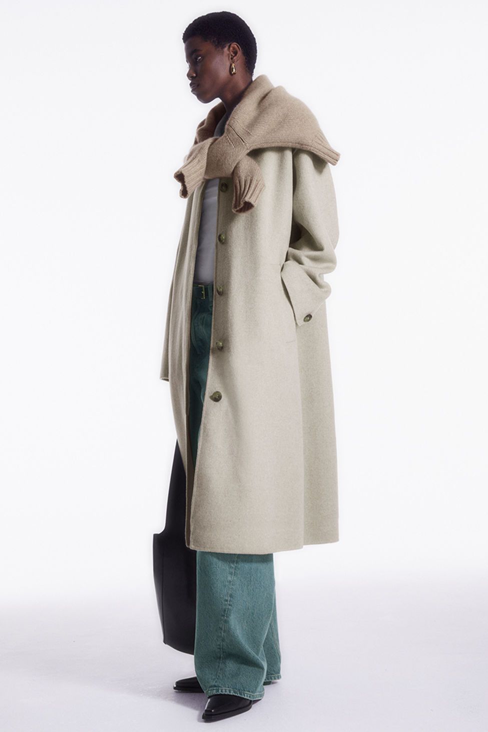 COLLARED DOUBLE-FACED WOOL COAT | COS (US)