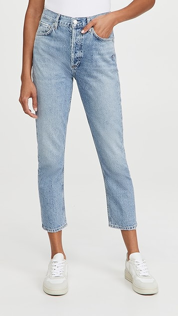 High Rise Straight Riley Crop Jeans | Shopbop