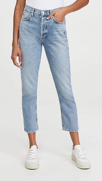 High Rise Straight Riley Crop Jeans | Shopbop