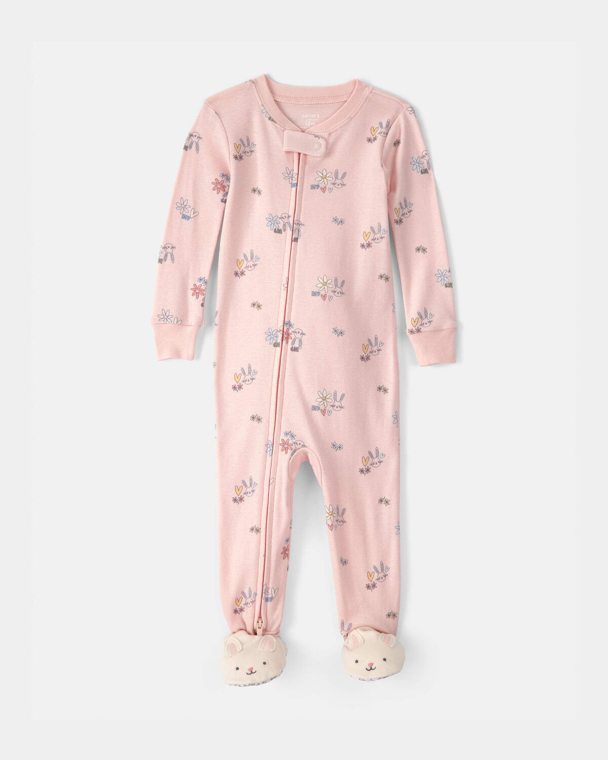Baby Girl Easter Bunny 100% Cotton Snug Fit 1-Piece Pajama Set - Pink | Carter's Inc