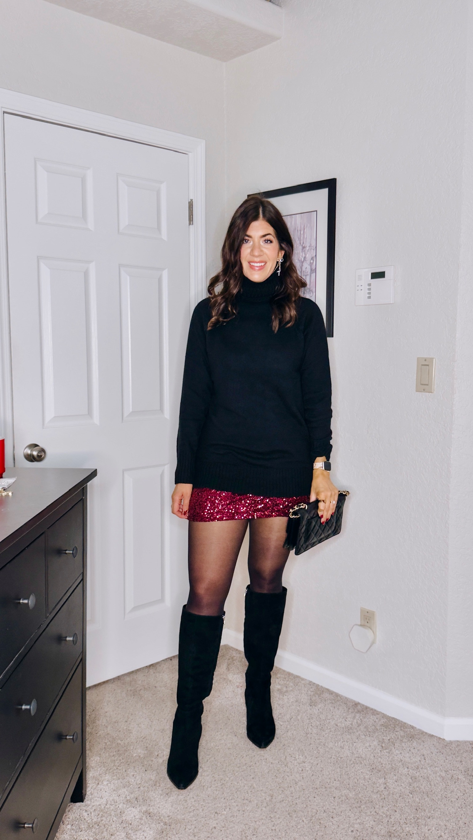 Holiday fashion, new years fashion, new years dress, holiday look, affordable fashion, midsize fashion, NYE look, sequins, sweater, tights, boots 

#LTKHoliday #LTKootd #LTKMidsize