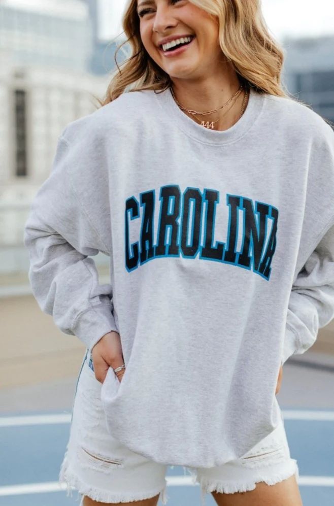 Carolina Block Sweatshirt | Girl Tribe Co.