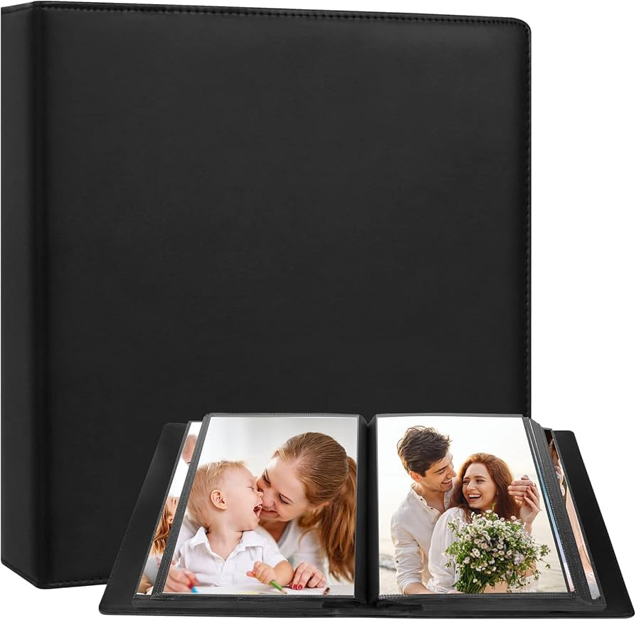 8x10 Photo Album 152 Pockets Holds 152 Photos, Large Capacity Leather Cover Family Wedding Baby P... | Amazon (US)