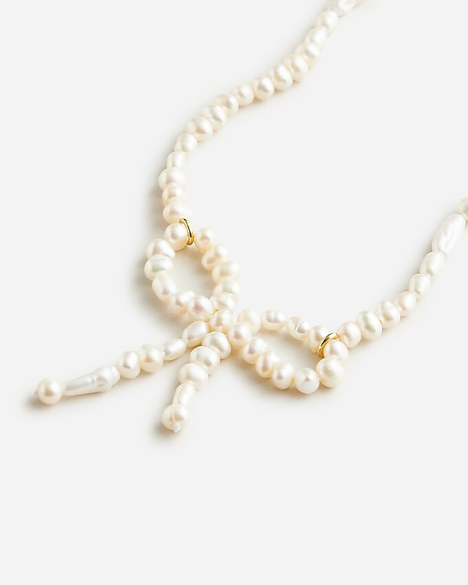 Freshwater pearl bow necklace | J. Crew US