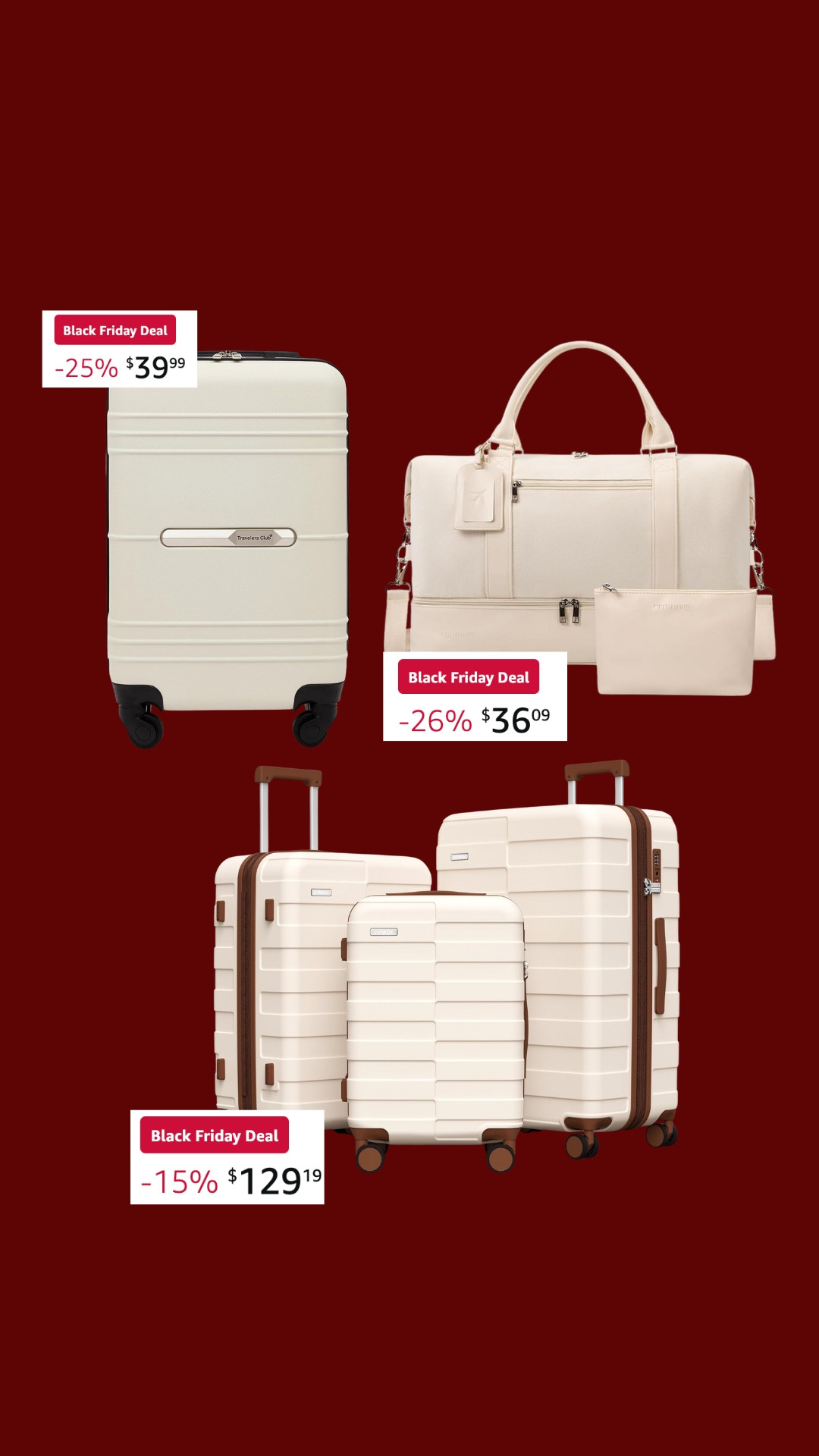 Luggage that is on sale right now on Amazon for Black Friday!  

 #LTKCyberWeek #LTKGiftGuide #LTKHoliday