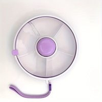 5-Compartment Rotating Snack Storage Box,Portable Outdoor Fruit Tray with Lid, Detachable and Washable Organizer for Home,School | AliExpress (US)