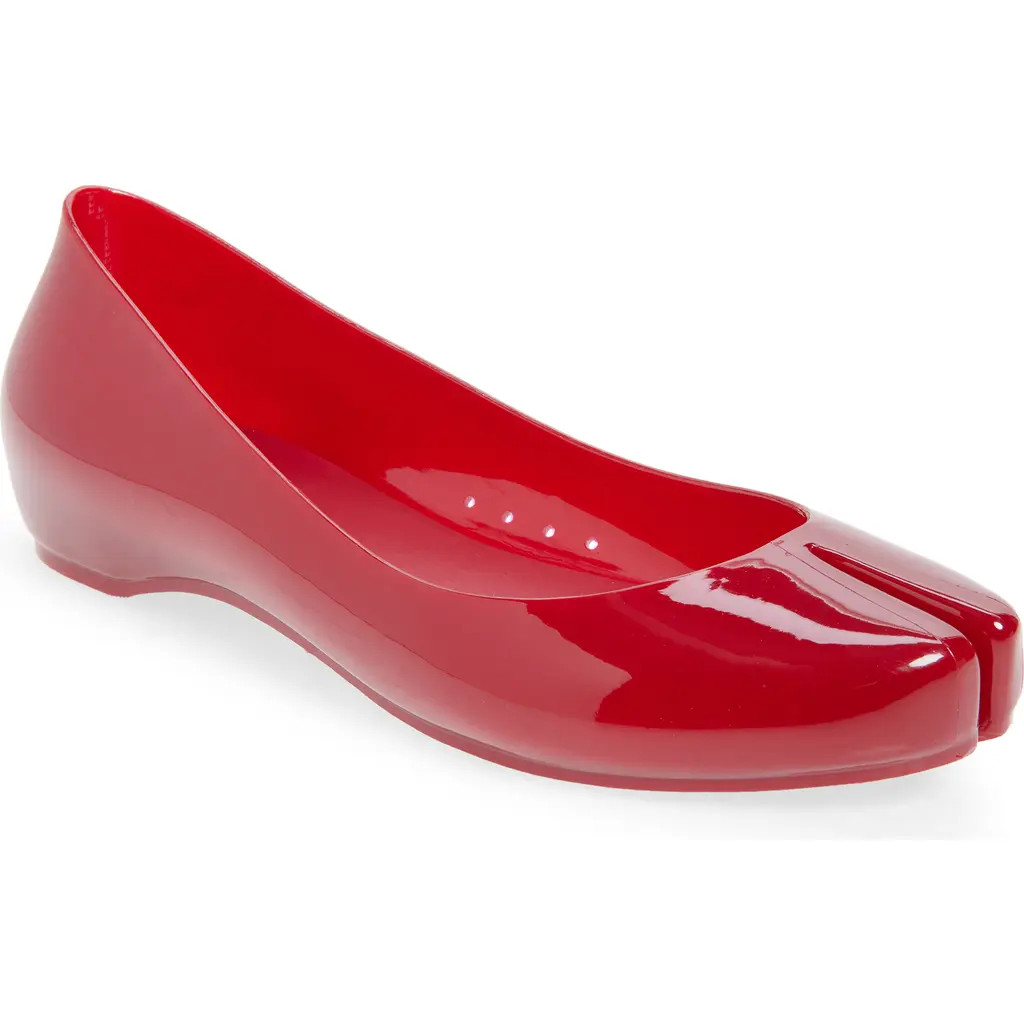 Jeffrey Campbell Fixed Split Toe Jelly Flat in Cherry Red at Nordstrom, Size 9 | Nordstrom