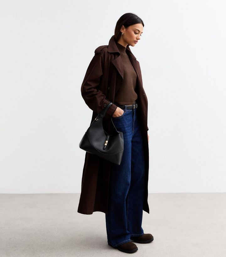 Brown Rib Knit Crop Jumper  | New Look | New Look (UK)