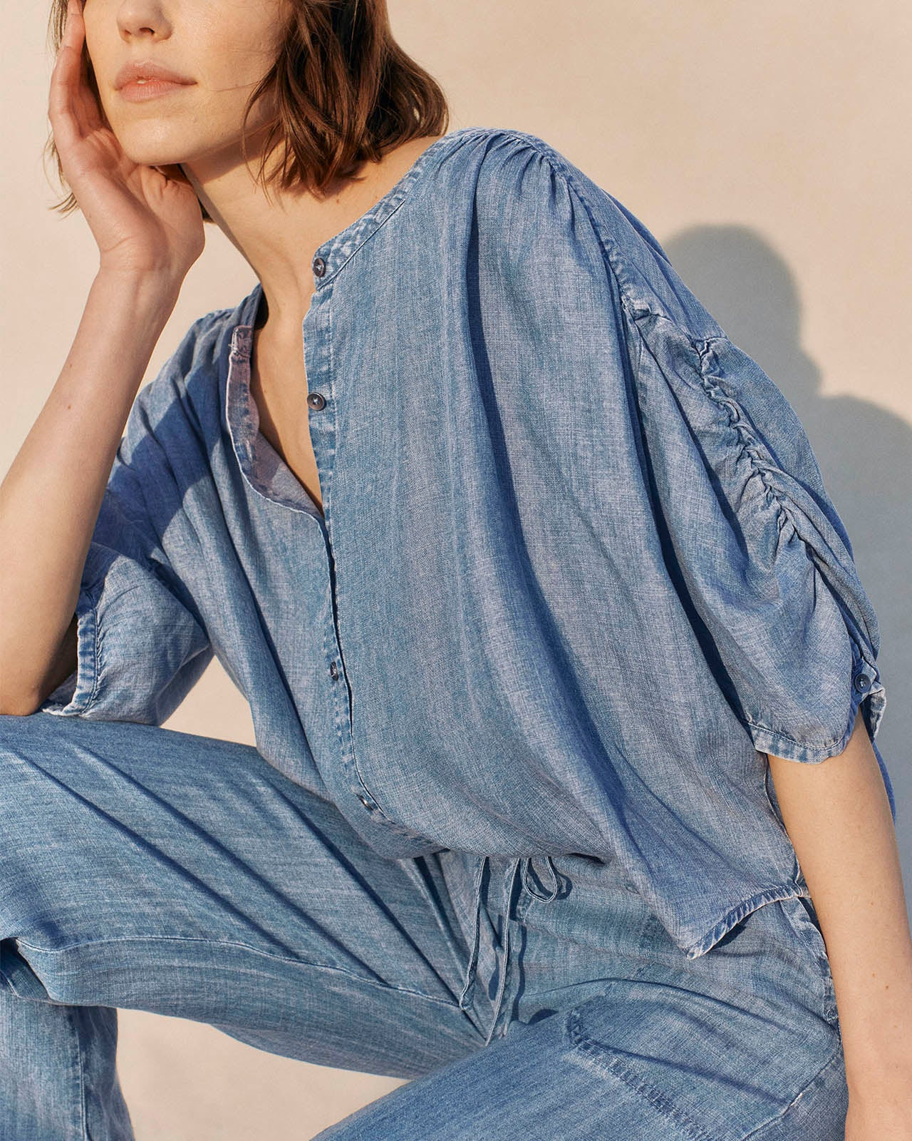 Fiorella Indigo Blouse | Splendid | Splendid