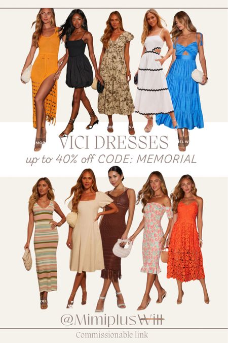 Code: Memorial gives you up to 40% off dresses at VICI this weekend only!!

Summer dresses, vacation dresses, holiday dresses, crotchet dresses, midi dresses

#LTKSeasonal #LTKSaleAlert #LTKParties