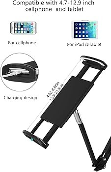 Tablet Stand for Bed, Adjustable and Foldable Tablet Stand Holder with 360 Degree Rotation for iP... | Amazon (US)