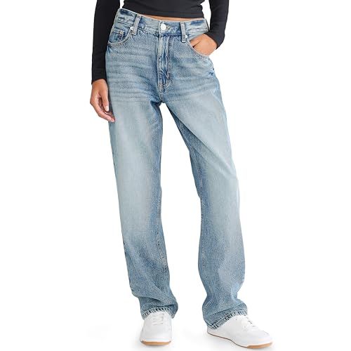 AEROPOSTALE Women's Aero Baggy Jean, Medium Wash, 0 | Amazon (US)