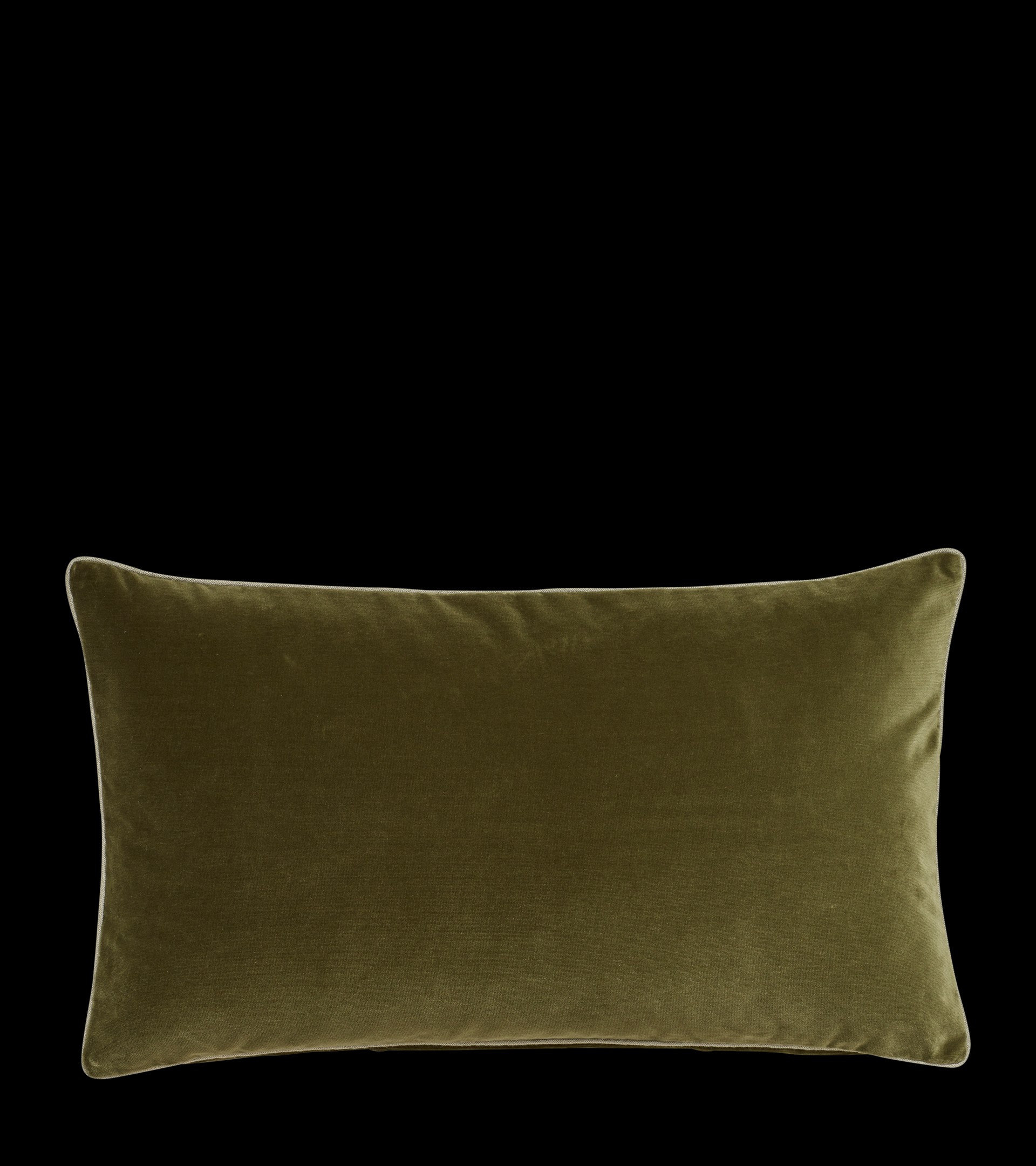 Plain Velvet Pillow Cover - Spruce | OKA US