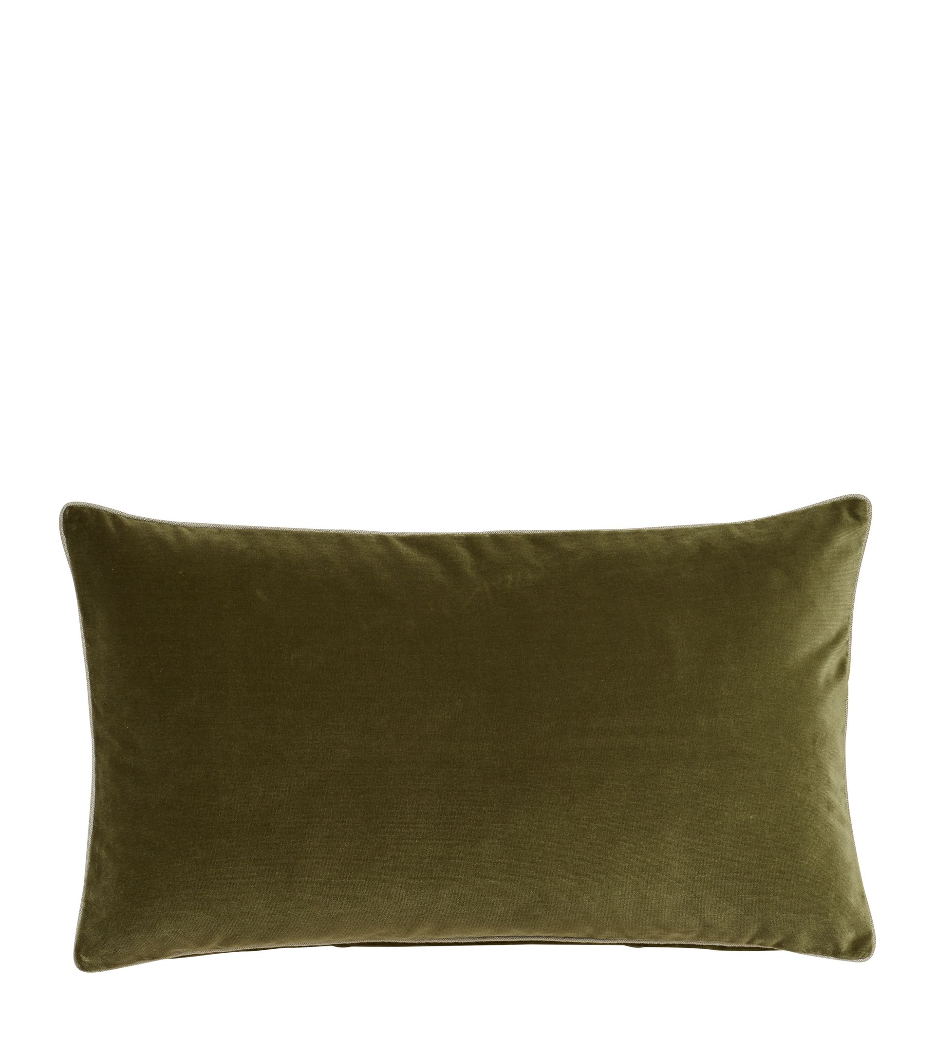 Plain Velvet Pillow Cover - Spruce | OKA US