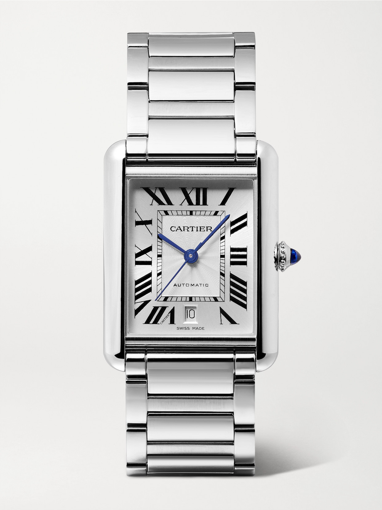 Cartier - Tank Must Automatic 41mm Extra-large Stainless Steel Watch - Gray | NET-A-PORTER (US)
