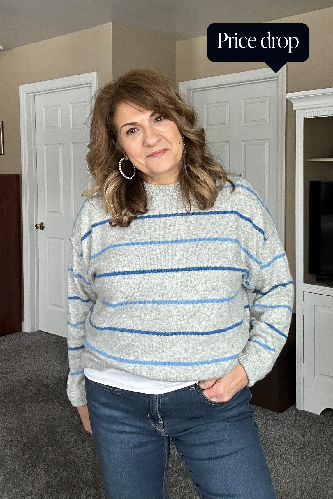 This AE sweater is so soft and comfy. I wear it when I’m running errands, shopping or going to lunch. And it’s on sale! Get it before it’s gone!!
@American Eagle Outfitters 
@Levi's 
@Etsy 


#LTKootd #LTKOver40 #LTKMidsize