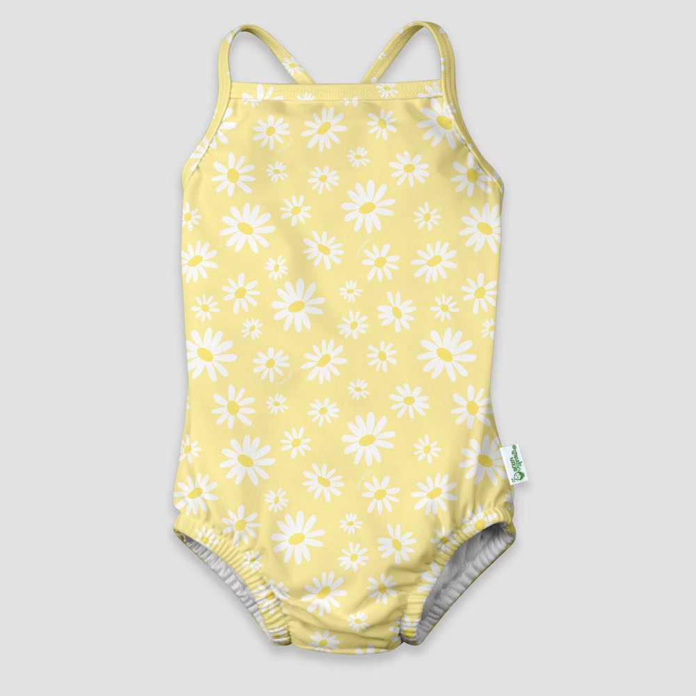 green sprouts Toddler Girls' One Piece Swimsuit with Built-In Diaper - Yellow 12-18M | Target