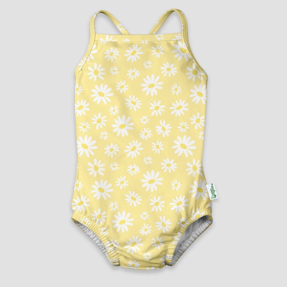 green sprouts Toddler Girls' One Piece Swimsuit with Built-In Diaper - Yellow 12-18M | Target