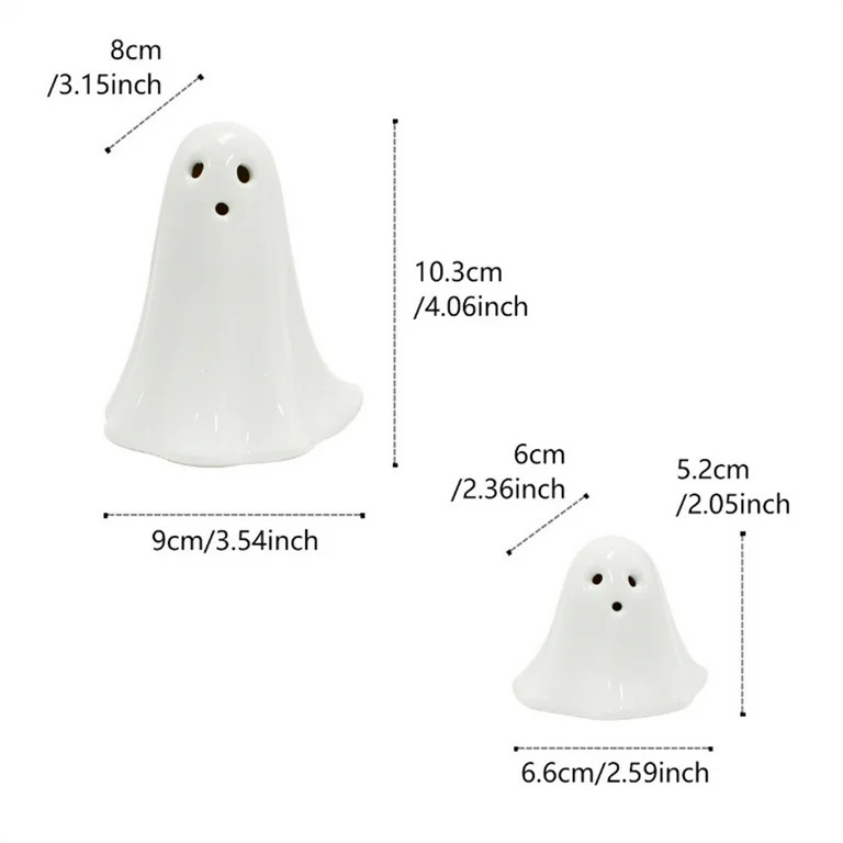 Halloween Pumpkin Halloween Candy Room Decor Ghost Party Cute Ceramic Glowing Ghost Decoration, W... | Walmart (US)