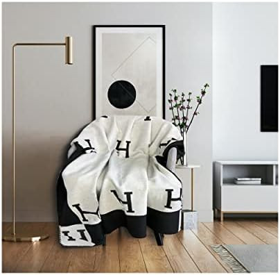 Letter H Cashmere Blanket - Super Soft Knitted Warm and Comfortable Four Seasons Blanket - Suitab... | Amazon (US)