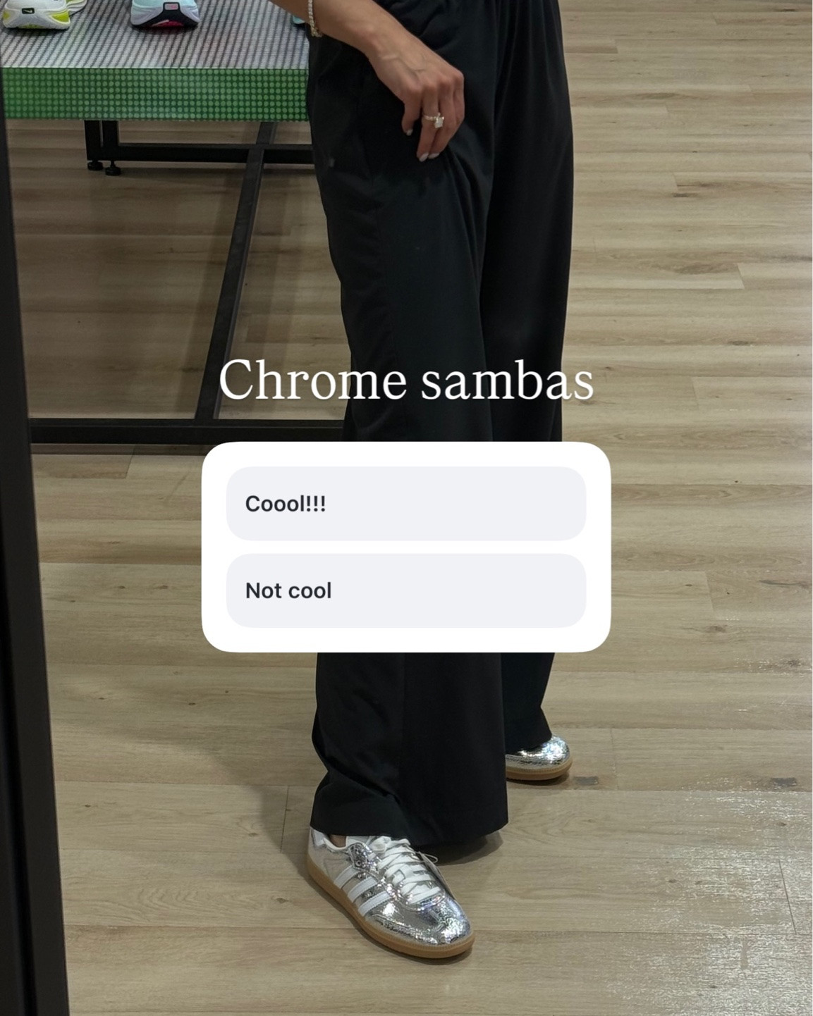 Picking out new @adidas sambas! Chrome or white?

#LTKootd #LTKdayinmylife #LTKActive