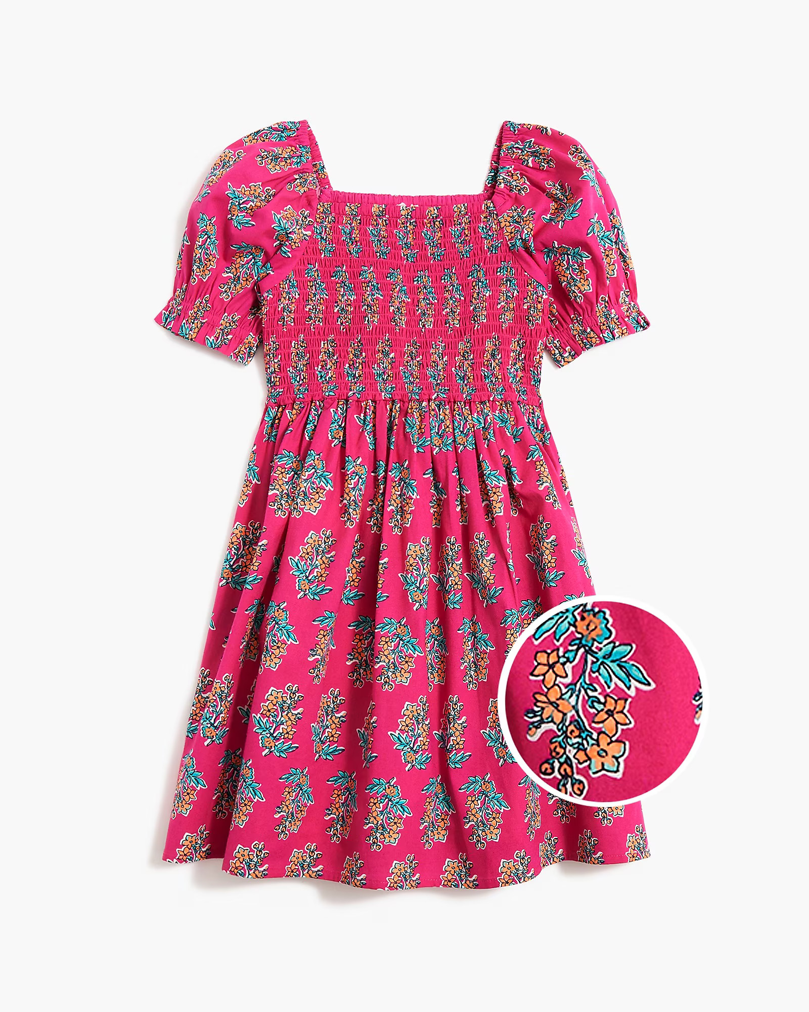 Girls' smocked printed dress | J.Crew Factory