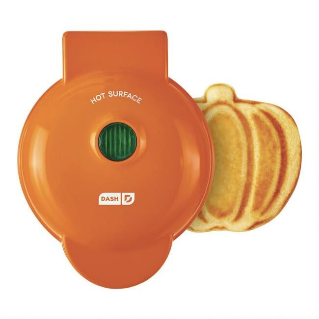 Dash Pumpkin Mini Nonstick Waffle Maker | World Market