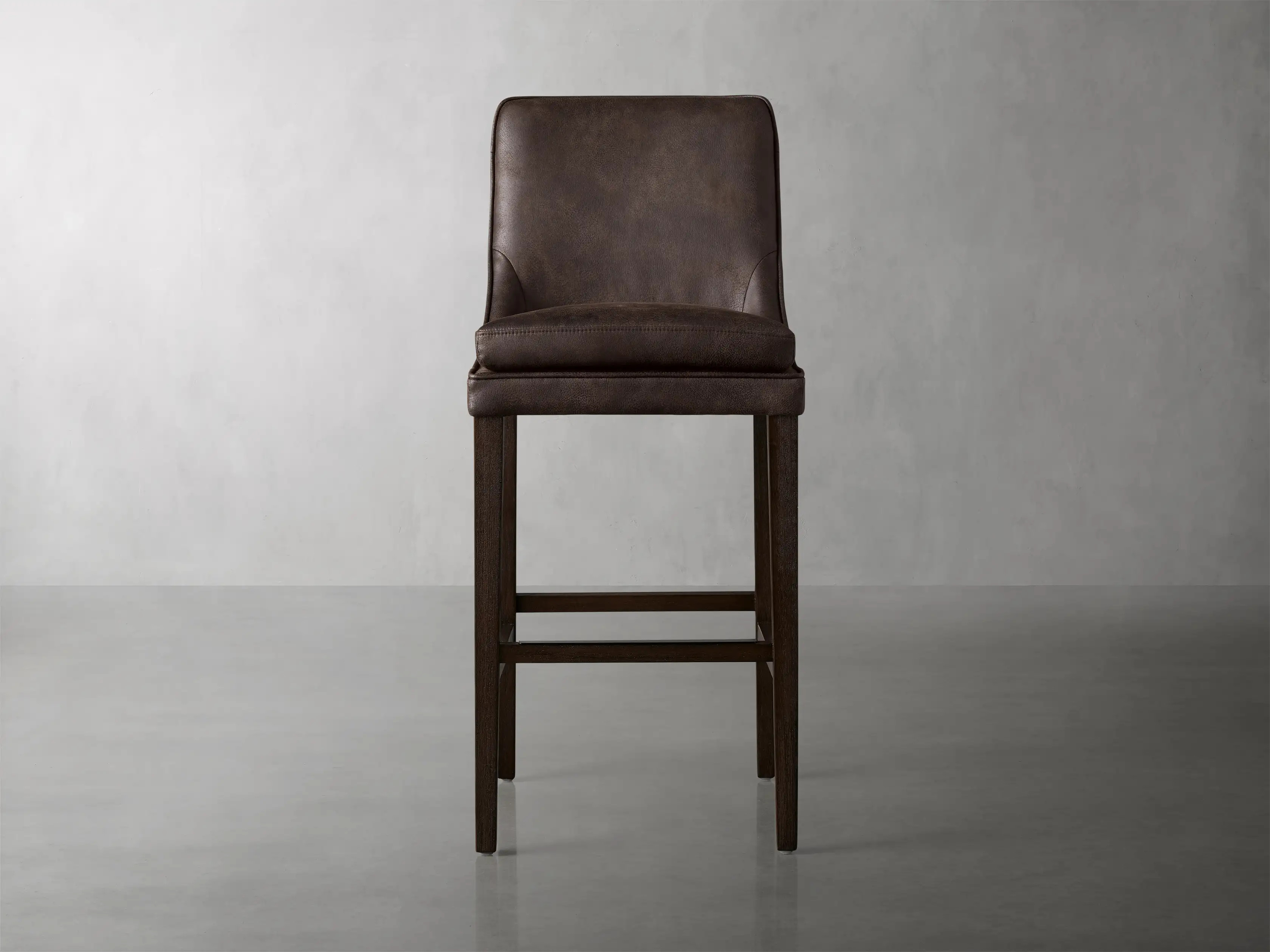 Lunden Faux Leather Stool | Arhaus