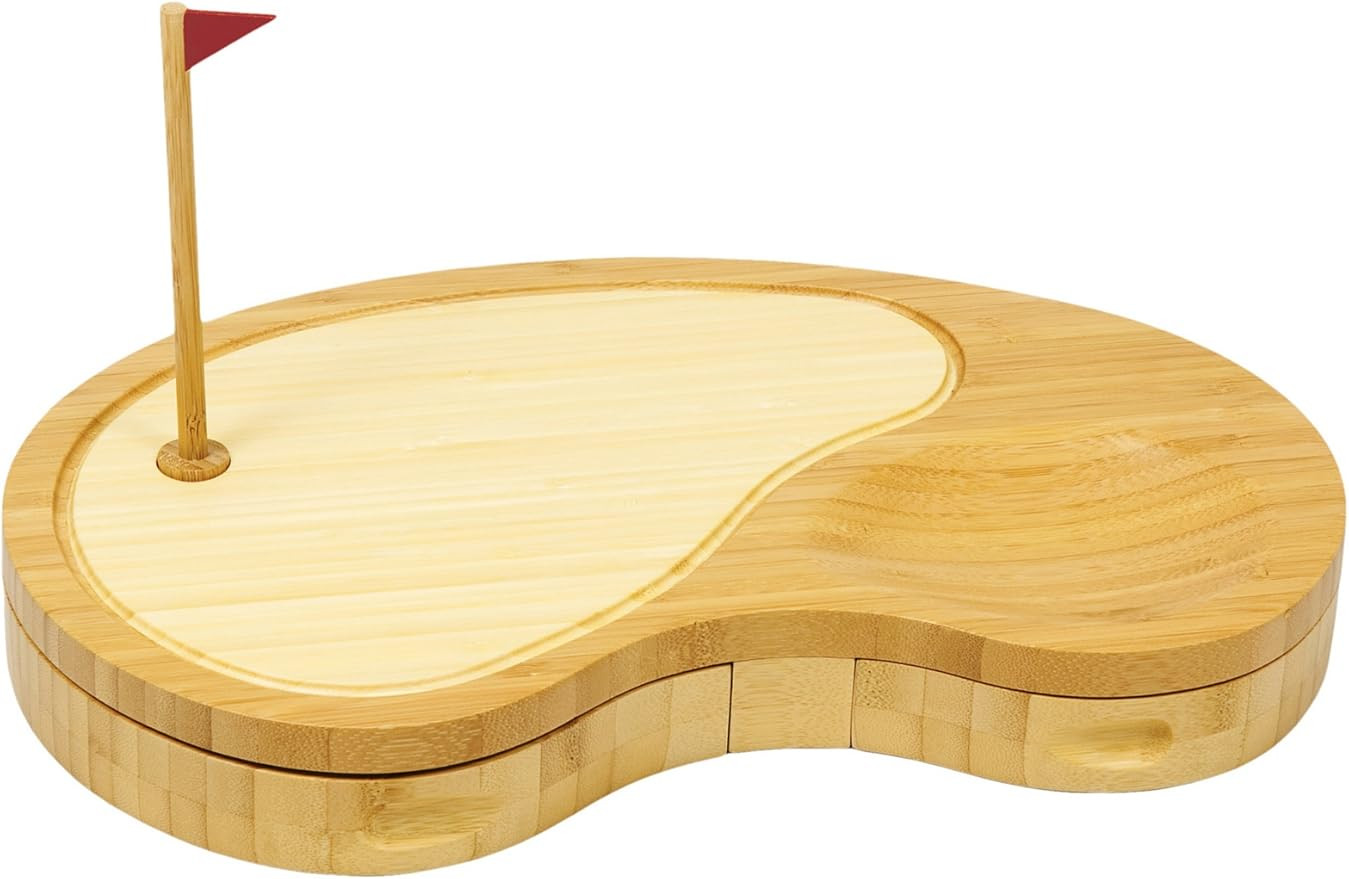 TOSCANA - a Picnic Time brand Sand Trap Cheese Board and Tool Set, Charcuterie Board Set, Wood Cu... | Amazon (US)