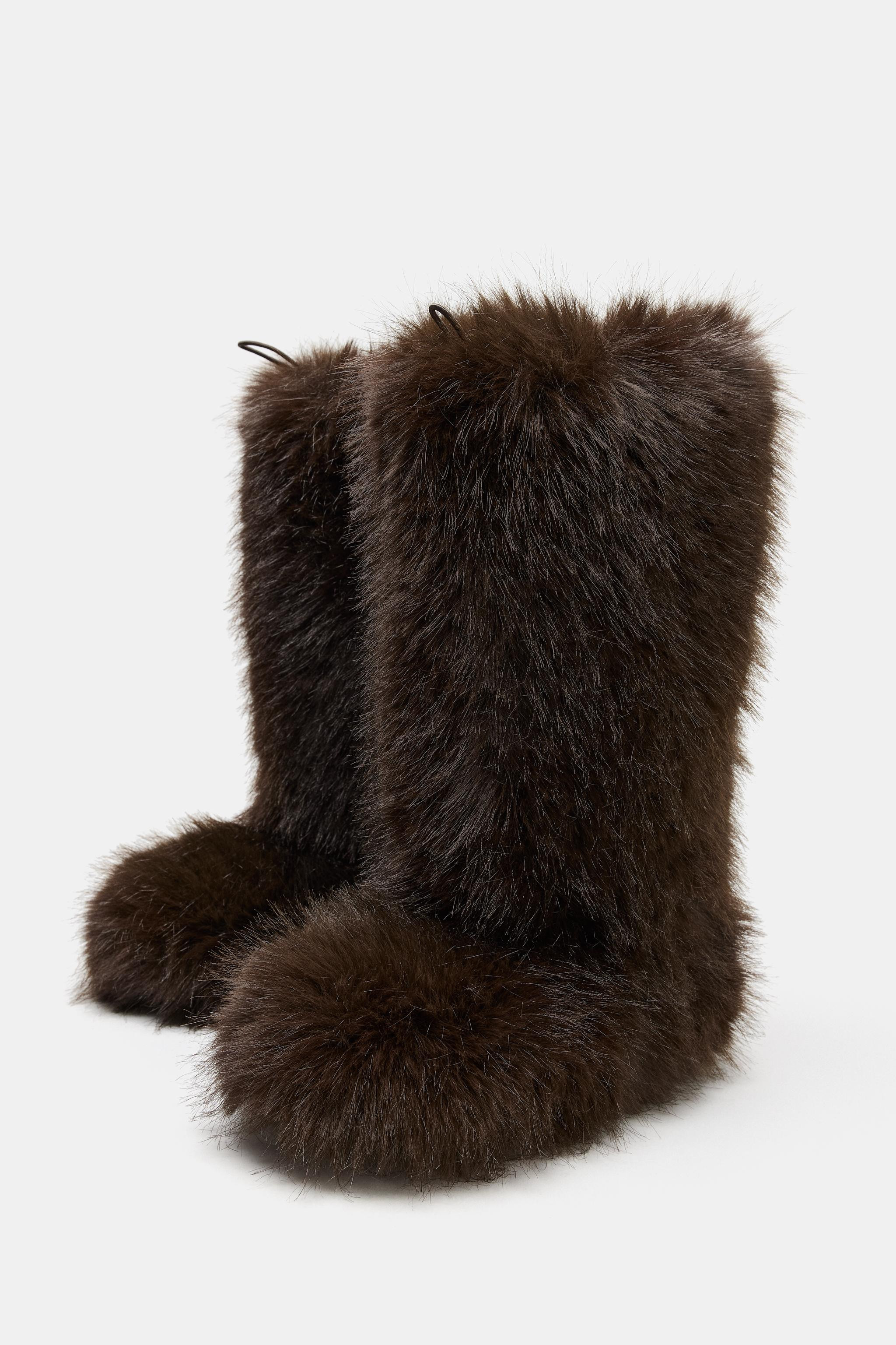 FAUX FUR BOOTS SKI COLLECTION | Zara UK