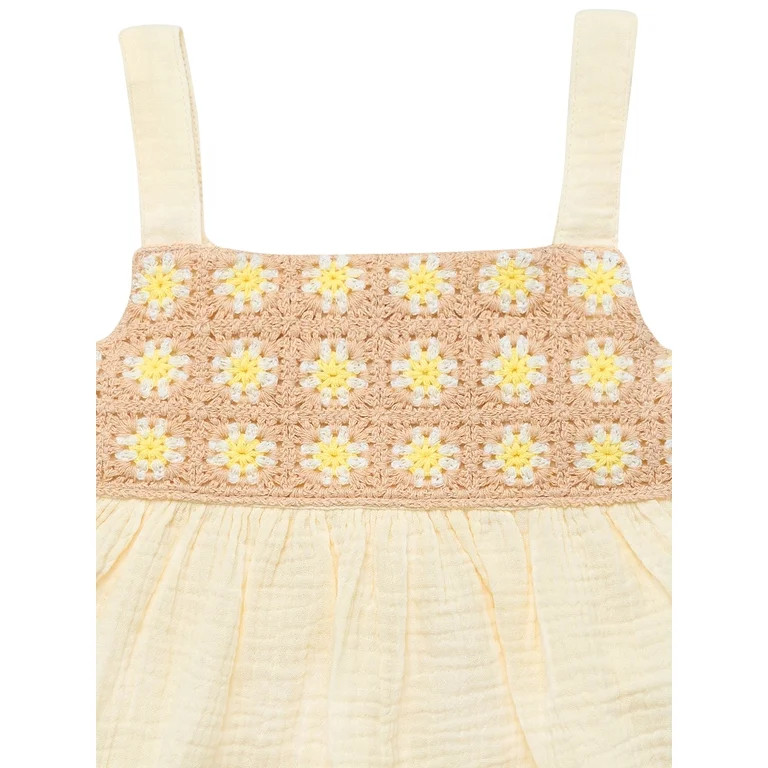 Modern Moments Toddler Girl Crochet Yoke Short Set, 2-Piece, Sizes 12M-5T | Walmart (US)