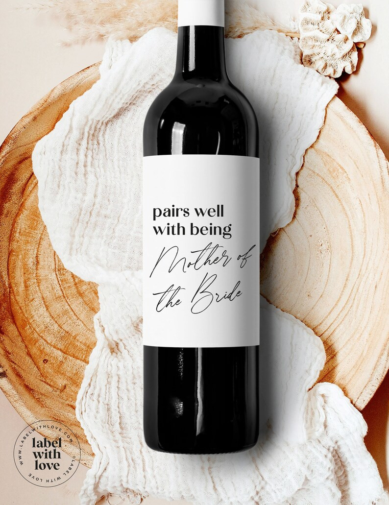 Mother of the Bride Wine Labels  Mother of the Groom Gift  - Etsy | Etsy (US)