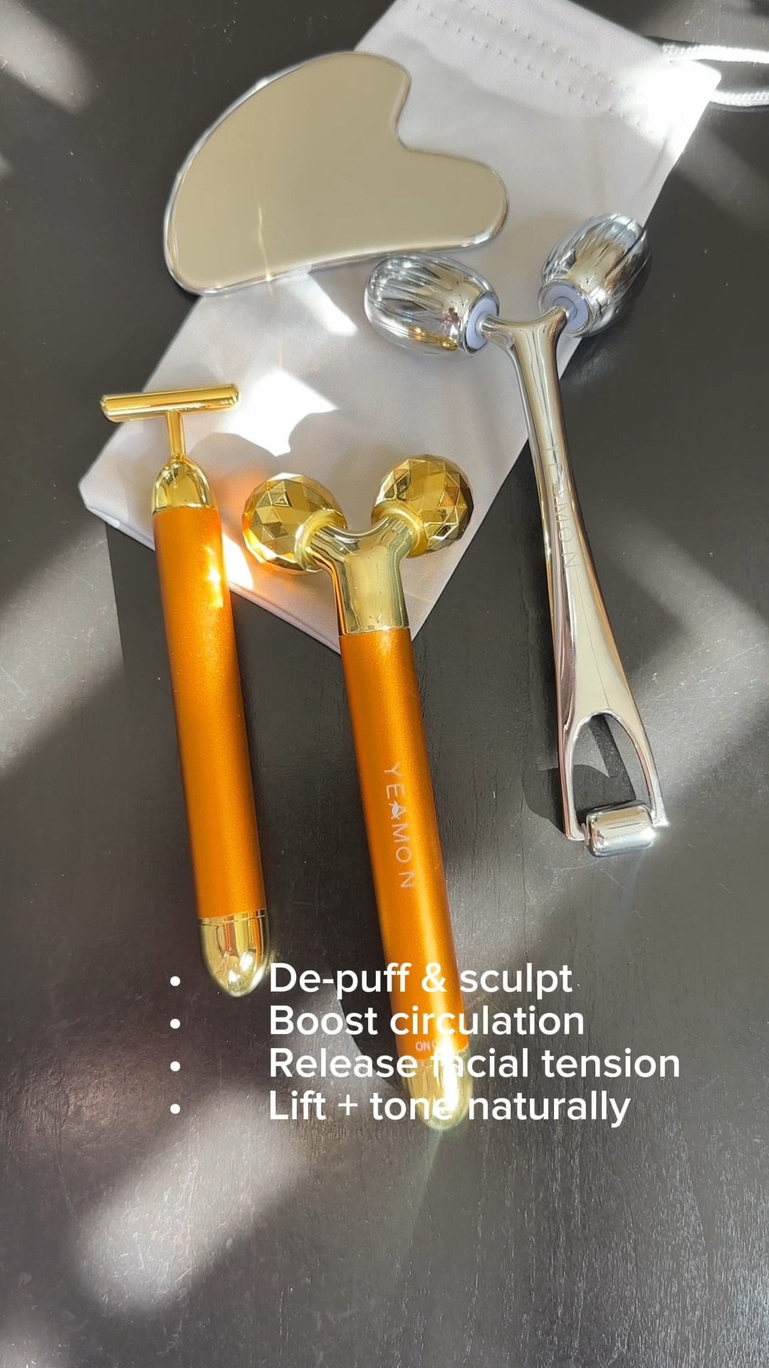 Self-Care Sunday, but make it a ritual ☕️✨

Mornings where coffee wakes me up… and my skincare wakes up my skin.

Lately I’ve been leaning into intentional, feel-good beauty rituals — the kind that help de-puff, sculpt, and reset my face in just a few minutes. This has quickly become my go-to AM/PM moment when I want spa-like results at home, whether I’m easing into the day or unwinding at night.
I love how effortlessly this fits into my routine — cooling, calming, and designed to support lymphatic drainage, facial massage, and overall glow. It’s one of those tools you actually use, especially when your skin needs a little extra love.
Here’s your reminder to slow down, breathe, and treat skincare as self-care 🤍

@yeamon_beauty
#guasha #skincare #antiaging #faceyoga #naturalbeauty #puffiness

#LTKGiftGuide #LTKdayinmylife #LTKHoliday