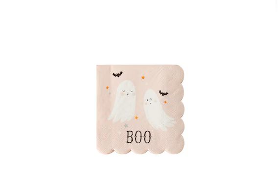 Boo Ghost Napkins 24 Count | Halloween Napkins Ghost Napkins Halloween Party Decor Kids Halloween... | Etsy (US)