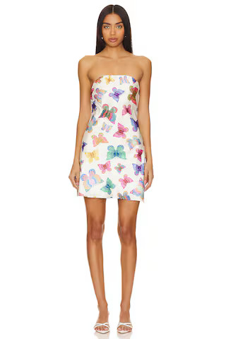 Show Me Your Mumu Taylor Tube Mini Dress in Rainbow Butterflies from Revolve.com | Revolve Clothing (Global)