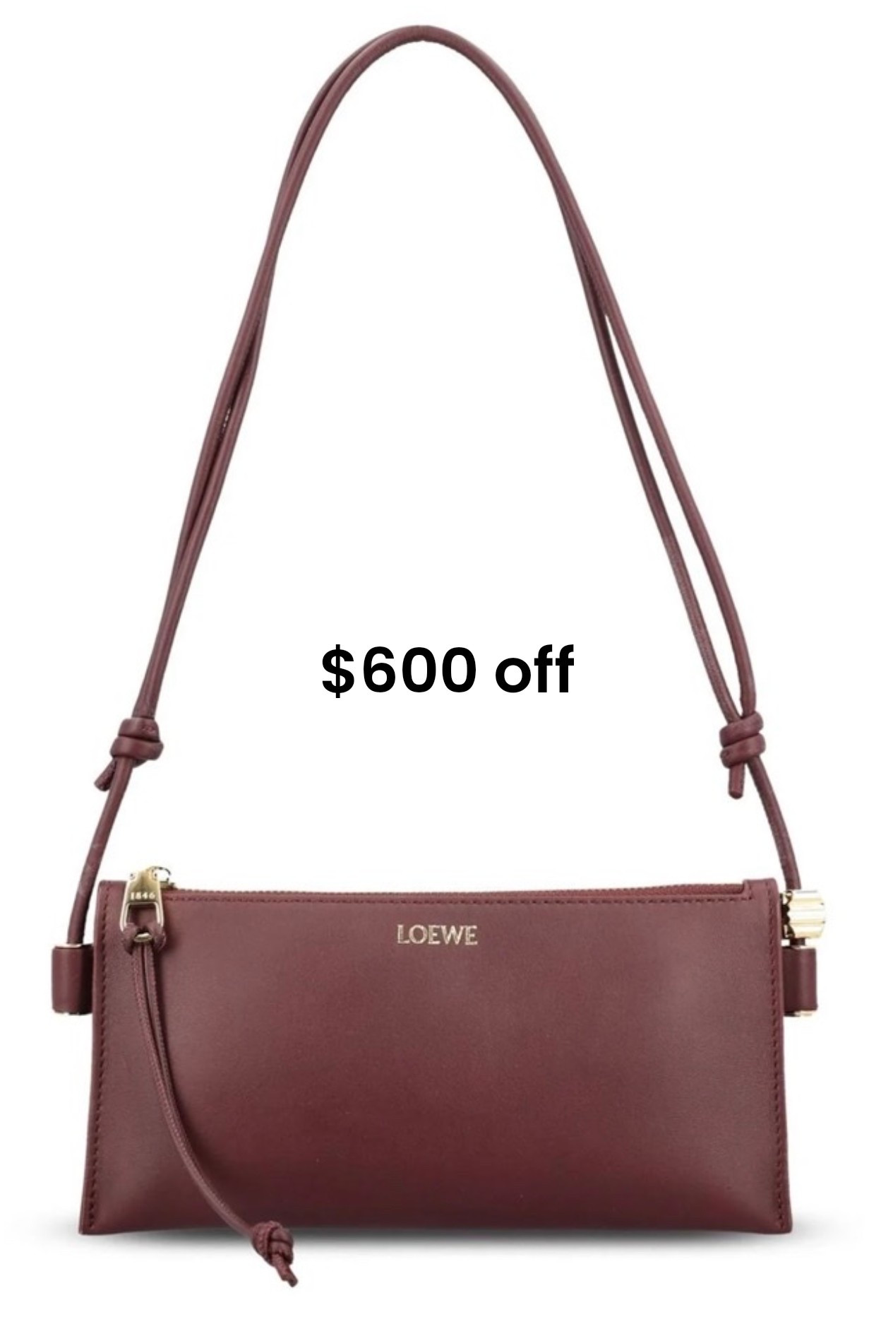 LOEWE JOYA POUCH BURGUNDY