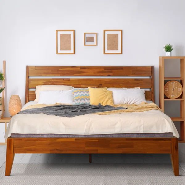 Emery Solid Wood Bed Frame with Headboard | Wayfair North America