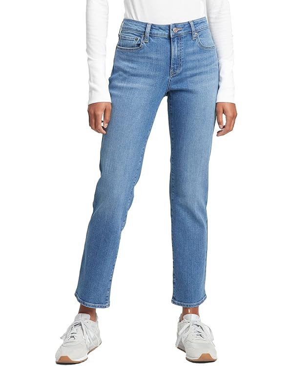 GAP Womens Classic Straight Fit Denim Jeans | Amazon (US)