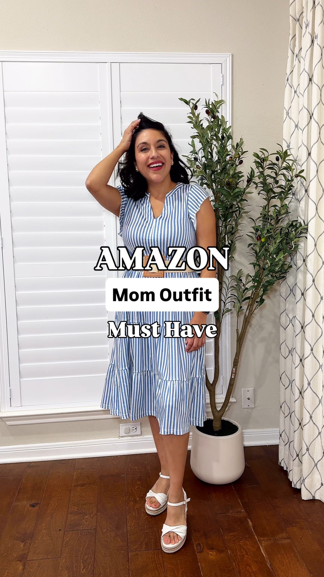 👉🏼 Summer Mom Outfit Must Have
 
✨ Comment 'YES' to shop and I'll send you a message. Be sure you're following me here on Instagram so you'll see my message. 😉
 
#AmazonFashion #amazonfinds #FoundItOnAmazon #SummerMomStyle
#EffortlessMomFits #TieredAndTrendy
#CruiseReadyLook #FlatteringAndFlowy

tiered dress features a classic stripe pattern, v neck, flutter sleev and loose empire waist. midi length striped summer dress flattering day dress. Dress for women, dress with pockets, casual summer dress, cruise outfits for women, trendy dresses for women 2025, summer outfits for women 2025 

#LTKBump #LTKPetite #LTKMidsize