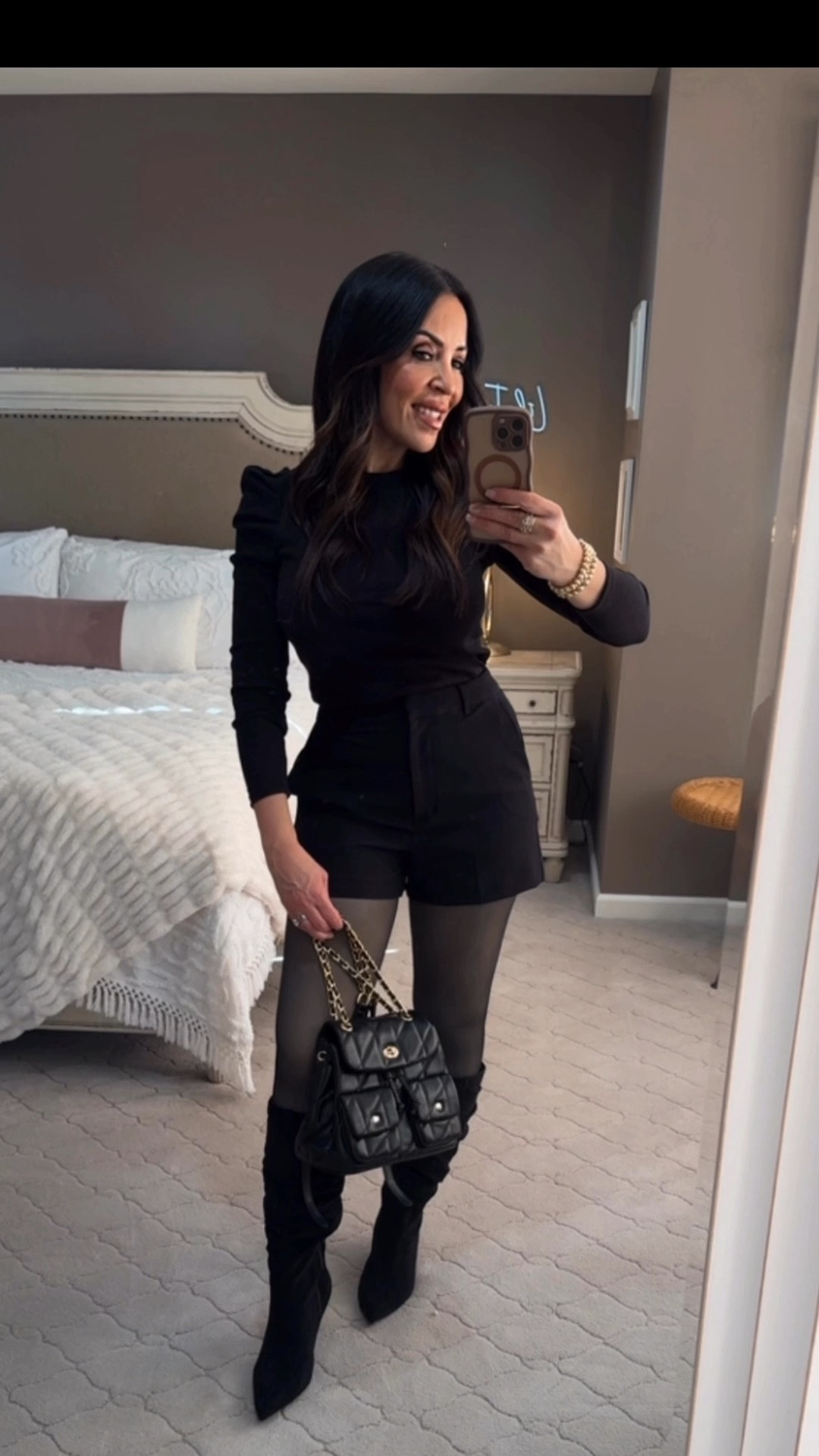 Taking the tights and dress shorts trend to the max this season! 🖤 I am obsessed with these fleece-lined tights—they look sheer but keep you SO warm. ❄️ Paired with my favorite Walmart top and this "giving Chanel" Amazon bag, this look is 10/10 and totally affordable.
The holidays are almost here, so don't wait! 🎁
✨ SHOP THIS LOOK✨
#HolidayStyle #AmazonFinds #WalmartFashion #WinterOutfits #FleeceTights #AffordableLuxury #OOTD #HolidayGifts #FashionOnABudget #AmazonBag

#LTKOver40 #LTKHoliday #LTKFindsUnder50