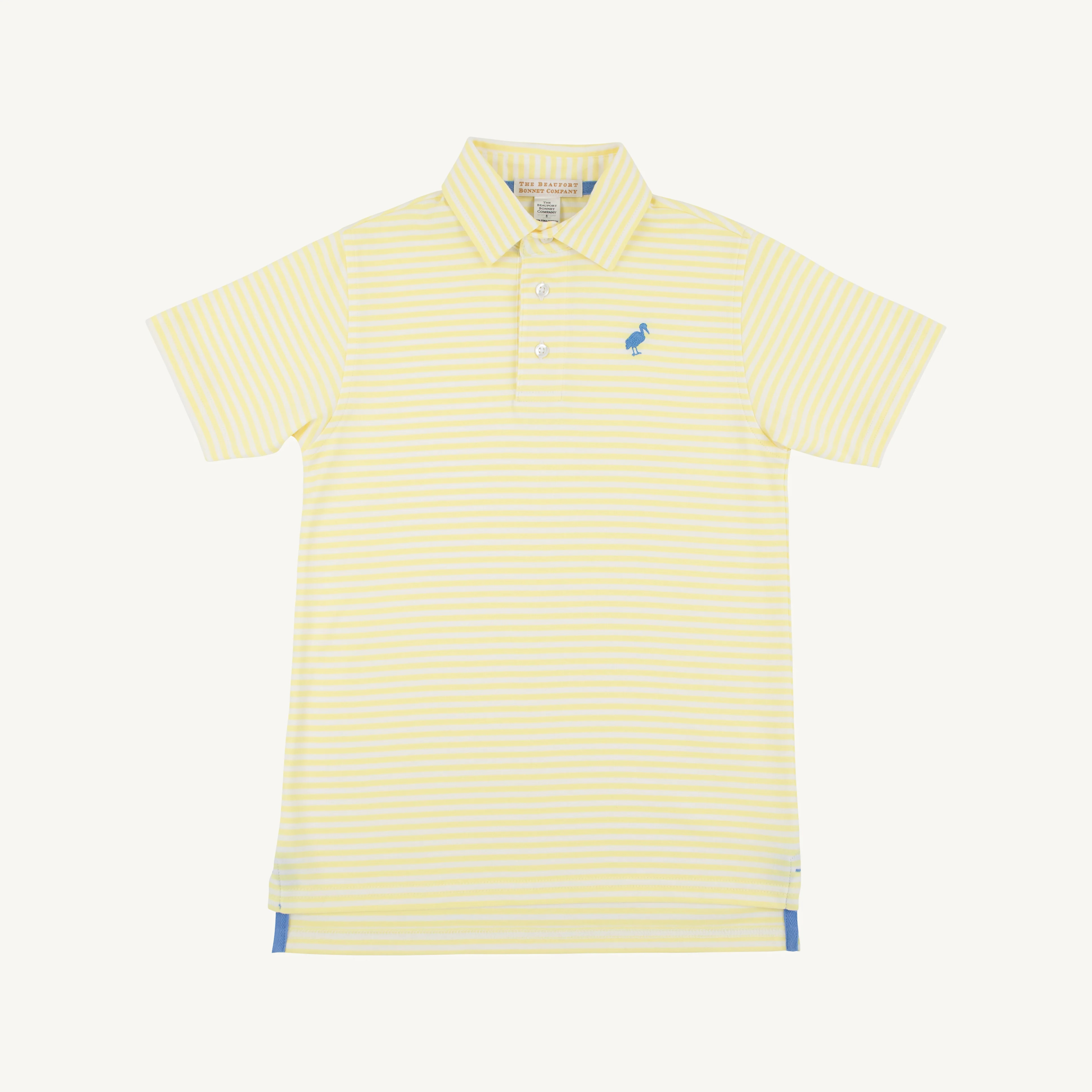 Prim & Proper Polo & Onesie - Lake Worth Yellow Stripe with Barbados B | The Beaufort Bonnet Company