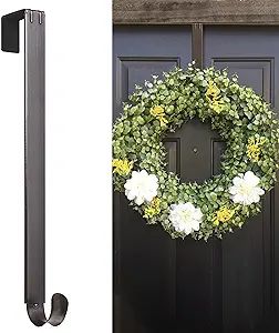 Myfolrena Adjustable Wreath Hanger from 15"-24", Metal Wreath Hook for Front Door, 20lb (Nickle-1... | Amazon (US)
