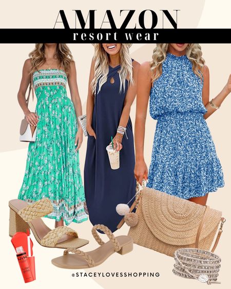 Amazon resort wear - amazon spring break - maxi dress - straw bag - amazon heels 

#LTKtravel #LTKSeasonal #LTKunder50