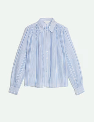 Pure Cotton Striped Shirt | M&S X SIENNA MILLER | M&S | Marks & Spencer IE