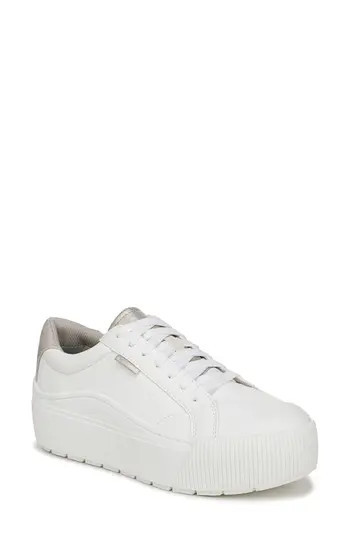 Dr. Scholl's Time Off Max Platform Sneaker in White/Gold at Nordstrom Rack, Size 9.5 | Nordstrom Rack