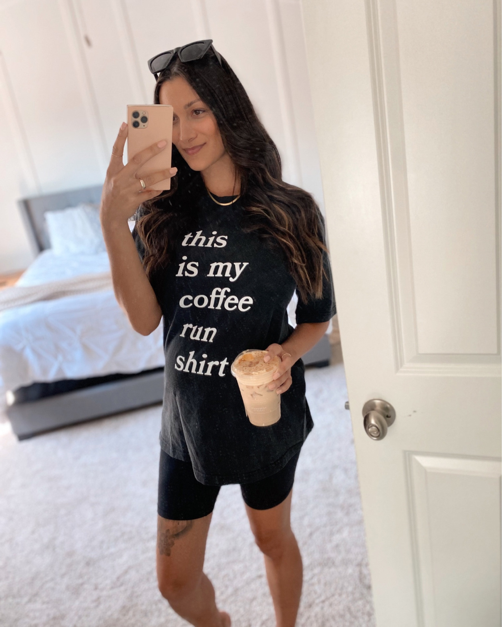 I haven’t been drinking coffee this pregnancy but it seemed fitting for a pumpkin chai 🤤

shirt: oversized fit, wearing medium
#bumpstyle #maternity #simpleheartco

#LTKfit #LTKstyletip #LTKbump