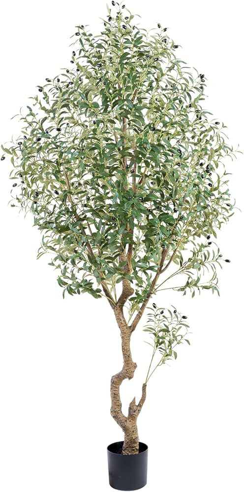 Artificial Olive Trees - 7 FT Tall Fake Olive Trees for Indoor - Large Faux Olive Silk Tree, Life... | Amazon (US)