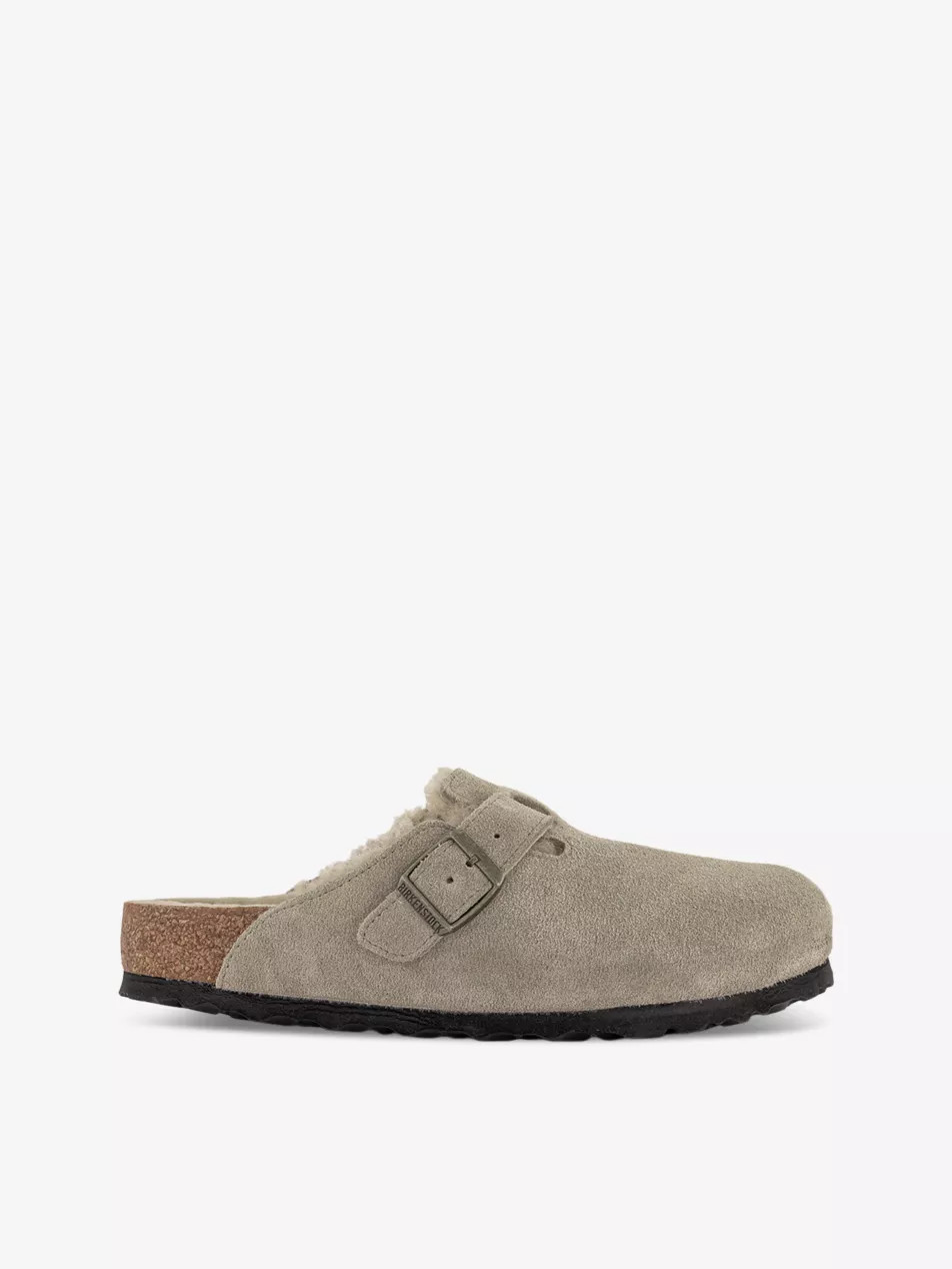 Boston shearling-lined suede clogs | Selfridges