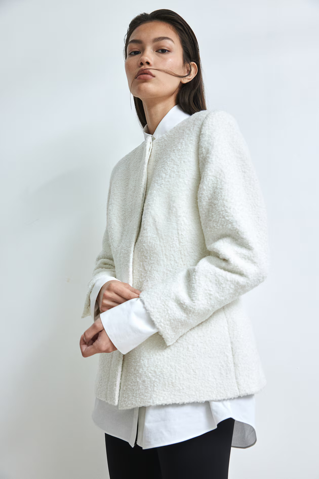 Giacca sciancrata - Bianco - DONNA | H&M IT | H&M (FR, IT, ES, PT, BE)