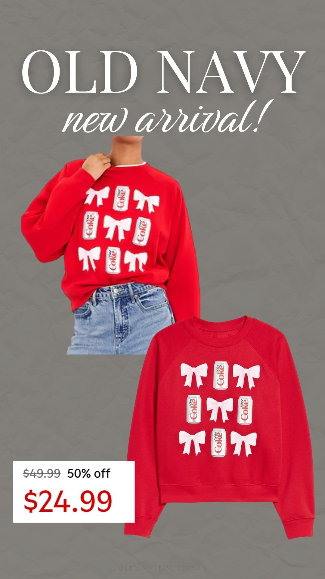 New Diet Coke oversized sweater from Old Navy is on sale for 50% off! 😍

#LTKSaleAlert #LTKFindsUnder50 #LTKHoliday